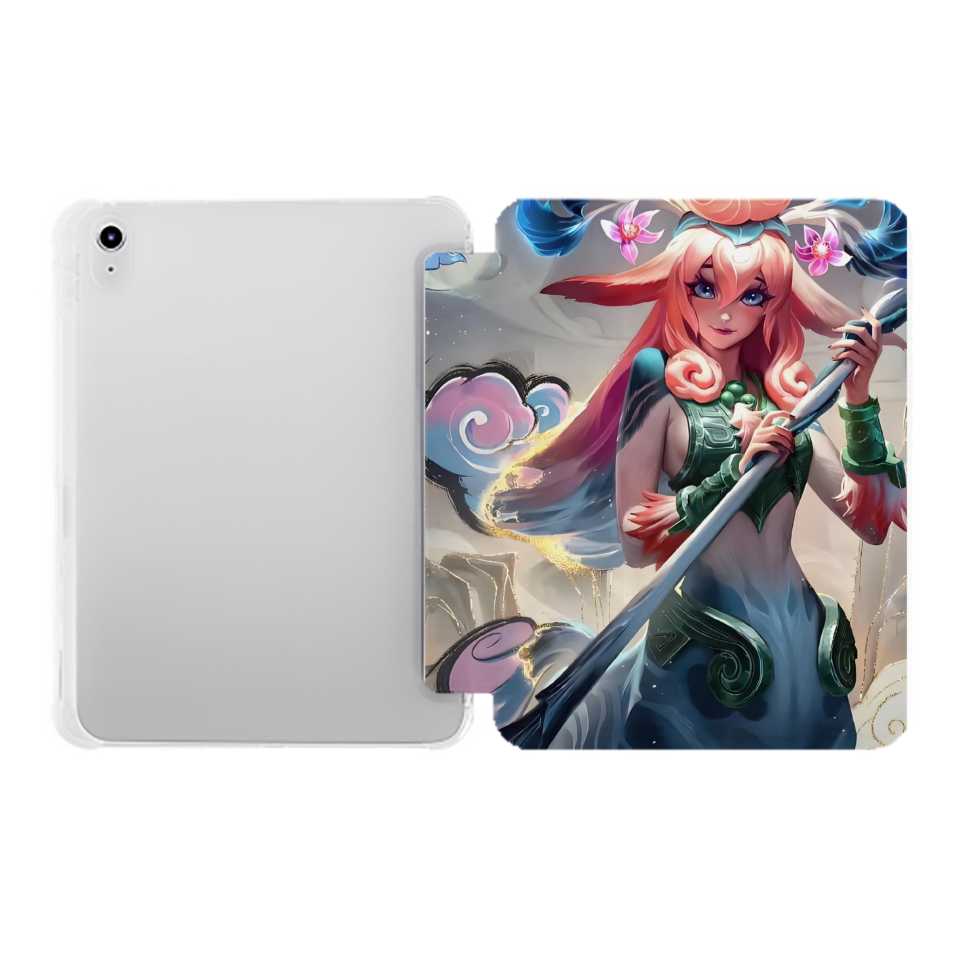 （画像用） リーグ・オブ・レジェンド League of Legends LOL IPad ケース ペン収納付き 三つ折りスタンド PUレザー×シリコン 対応機種9.5/10.5/10.9インチ